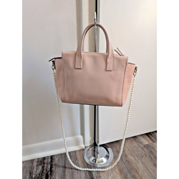 BLEECKER LEATHER MINI RILEY CARRYALL COACH F27923 Light Pink Crossbody Bag - Picture 1 of 9